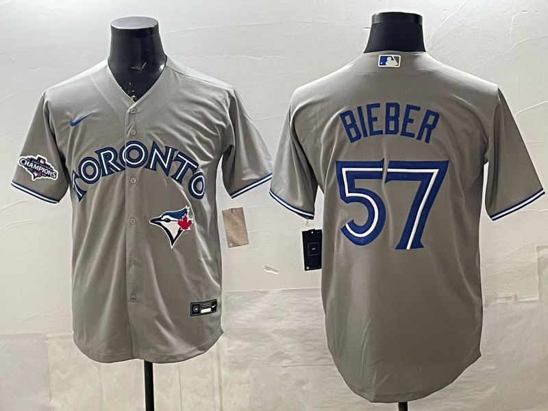 Men Toronto Blue Jays #57 Bieber Grey 2026 Nike Game MLB Jersey 003->toronto blue jays->MLB Jersey